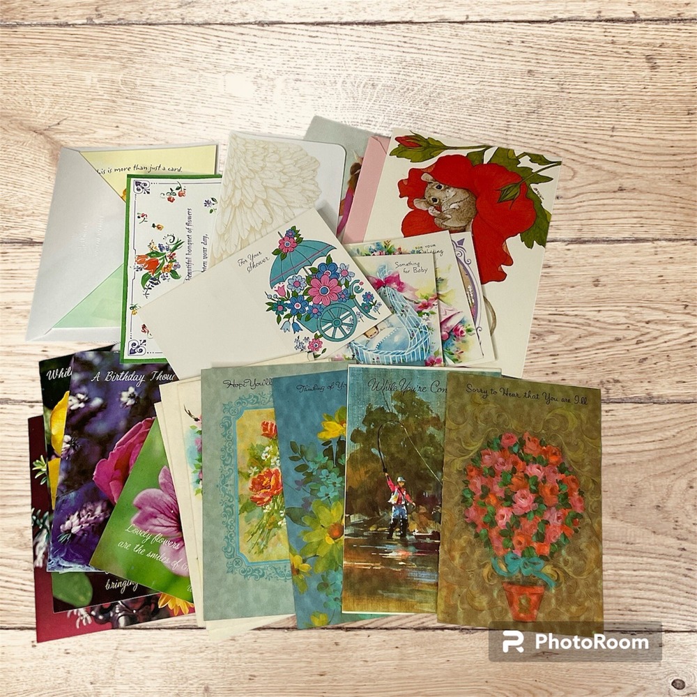 Greeting Cards Vintage Mixed‎ Lot Birthday Baby Get Well